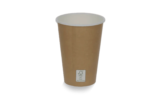 takeaware.nl Koffiebekers Kartonnen koffiebeker 180cc 7.5oz kraftlook