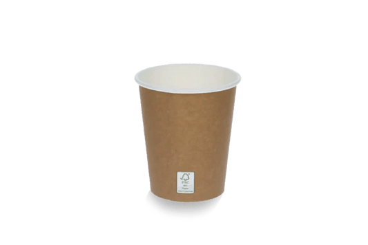 takeaware.nl Koffiebekers Kartonnen koffiebeker 230cc 8oz kraftlook