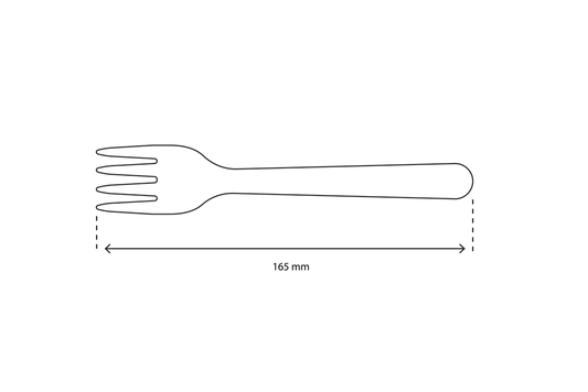 takeaware.nl Bestek Kartonnen vork 165mm BIO (doos)