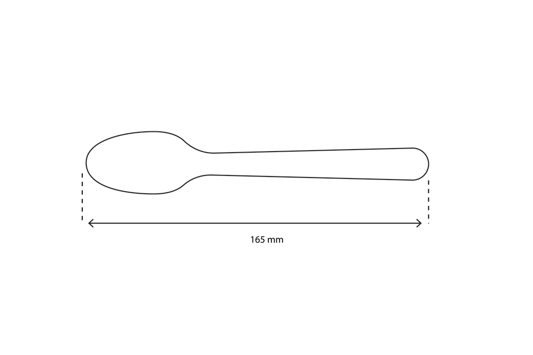 takeaware.nl Bestek Kartonnen lepel 165mm BIO