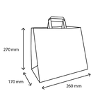 takeaware.nl Papieren tassen Papieren tassen Middel kraft 26+17x27cm BIO