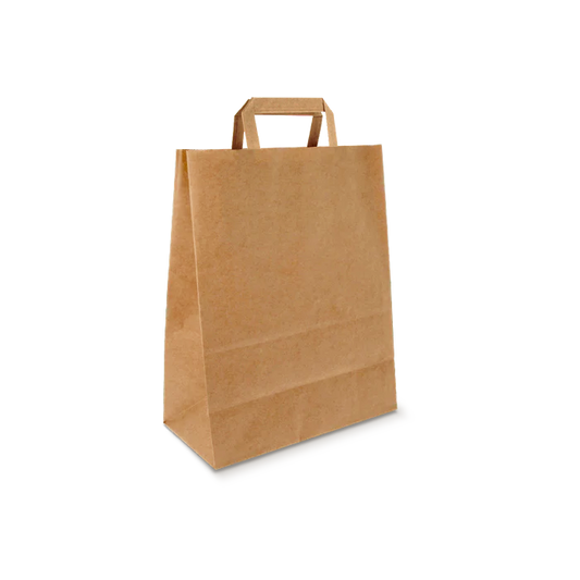 Paper carrier bags Small Brown 22+10x28cm BIO