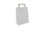 takeaware.nl Papieren tassen Papieren tasjes Klein wit 22+10x28cm BIO