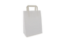 Papieren tasjes Klein wit 22+10x28cm BIO