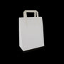 Paper carrier bags Small White 22+10x28cm BIO