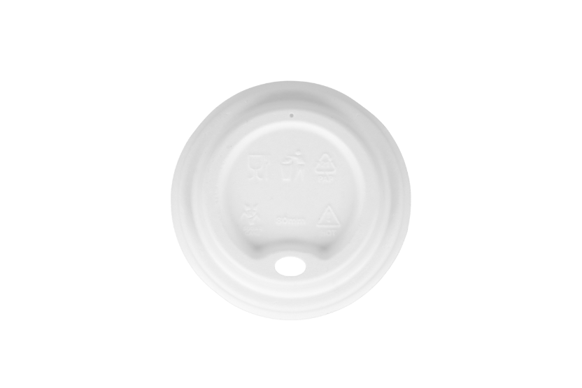 takeaware.nl Koffiebenodigdheden Koffiebeker deksels Ø80mm suikerriet BIO