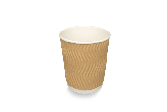 Coffee Cup 230cc 8oz Ø80mm Ripple Kraft