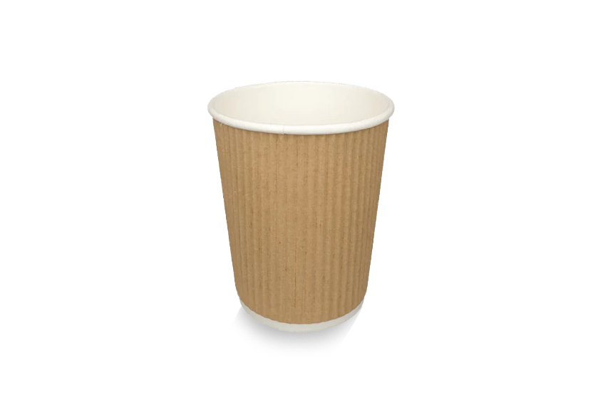 Coffee cup 177cc 7oz Ø73mm Ripple Black