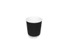 Coffee cup 120cc 4oz Ø63mm Ripple Black