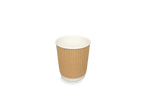 takeaware.nl Koffiebekers Kartonnen koffiebeker 120cc 4oz Ripple Kraft