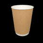 Coffee cup 360cc 12oz Ø90mm Ripple Kraft