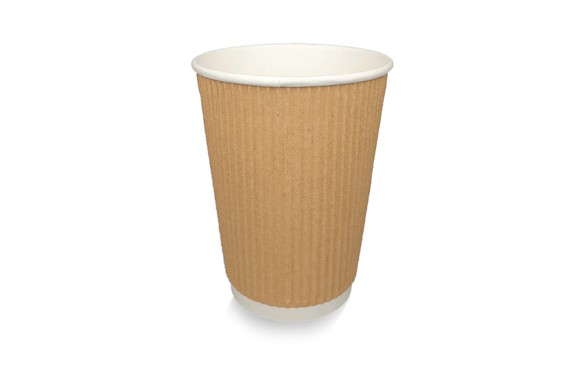 Coffee cup 360cc 12oz Ø90mm Ripple Kraft