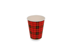 takeaware.nl Koffiebekers Kartonnen koffiebeker 150cc 6oz Schotse ruit scotty