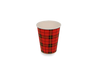 Kartonnen koffiebeker 150cc 6oz Schotse ruit scotty