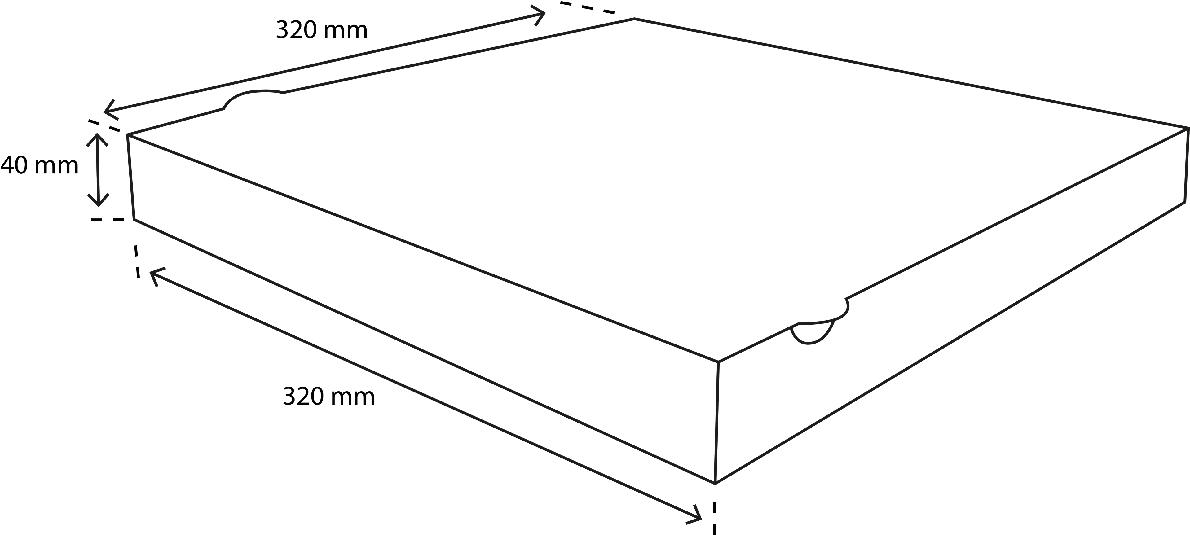 takeaware.nl Pizzadozen Pizzadozen 32x32x4cm kraft bruin BIO