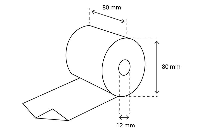 TakeAware.nl Kassa- en pinrollen Thermische kassarollen FSC Mix Credit 80x80x12  75 meter op rol