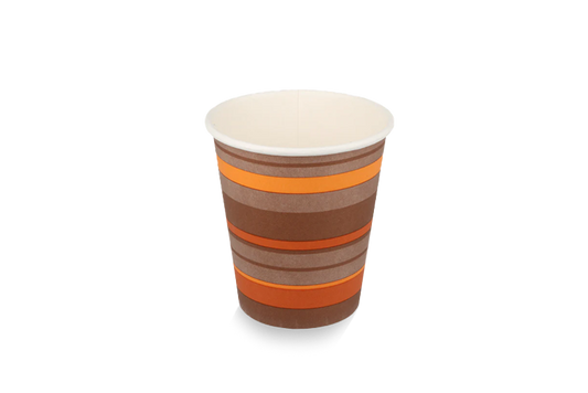 Coffee cup 300cc 10oz Ø90mm cardboard striped