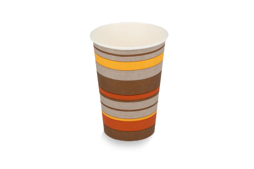 Coffee cup 180cc 7.5oz Ø70mm cardboard striped