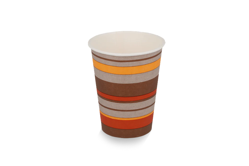 Coffee cup 150cc 6oz Ø70mm cardboard striped