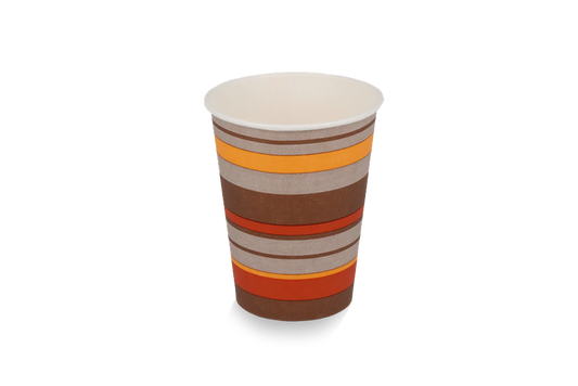 Coffee cup 150cc 6oz Ø70mm cardboard striped