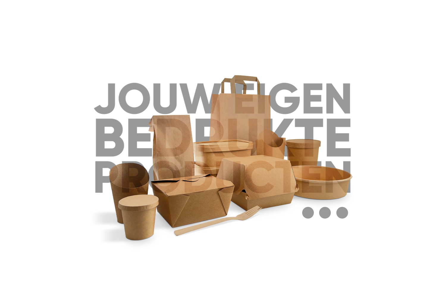 TakeAware.nl Paper bucket white 130oz -Bon appetit-VDK custom