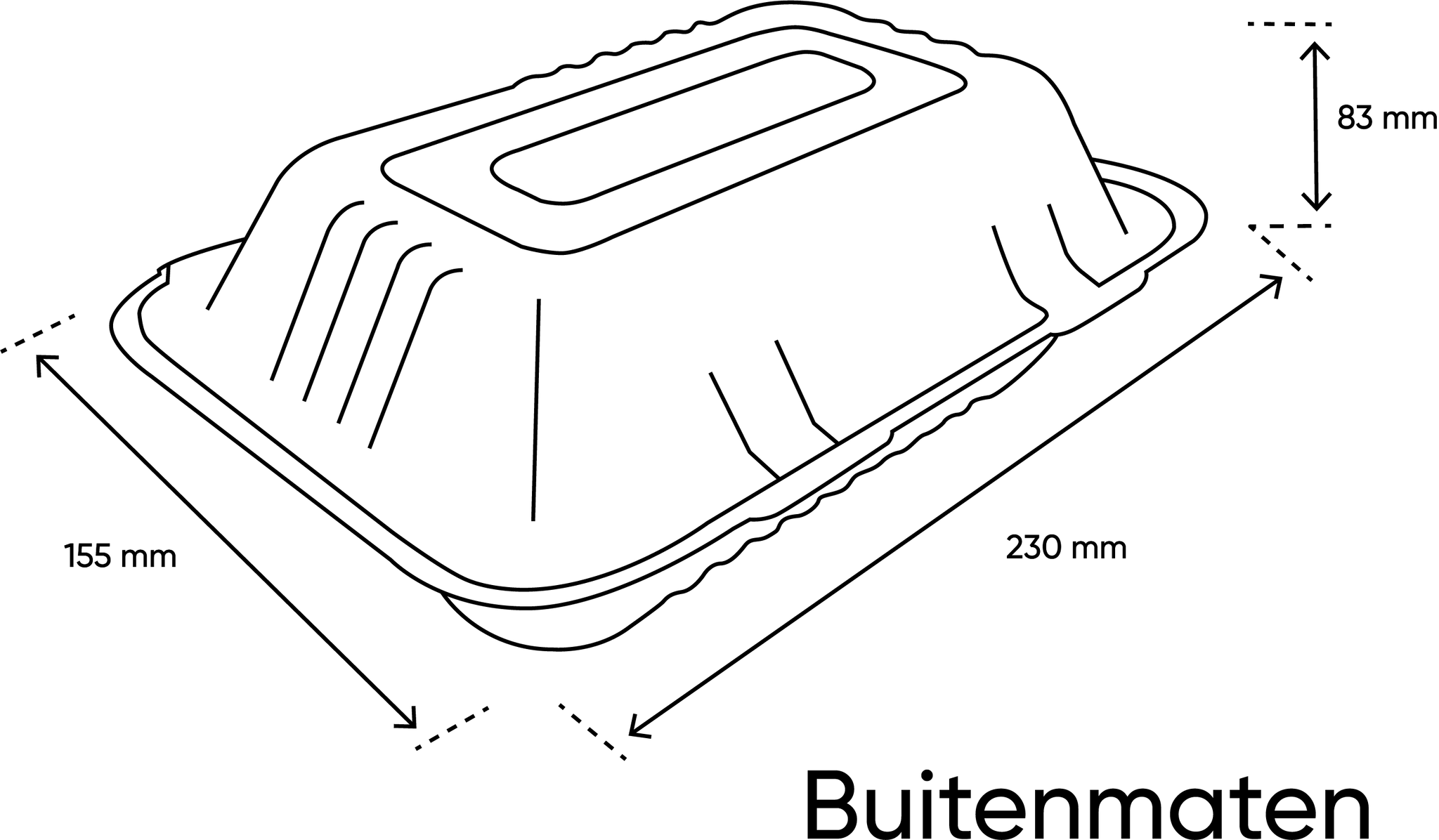 takeaware.nl Maaltijdbakken en schalen Lunch/loempia box IP10 suikerriet BIO