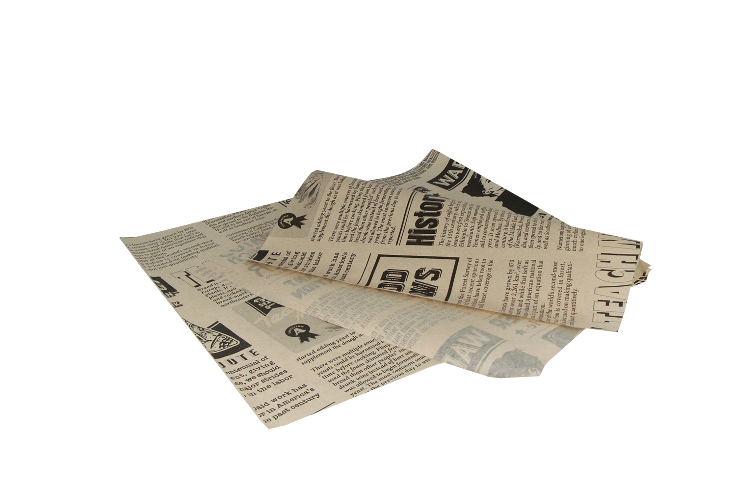 Greaseproof paper 33x30cm hamburger sheets FSC®Mix newspaper brown