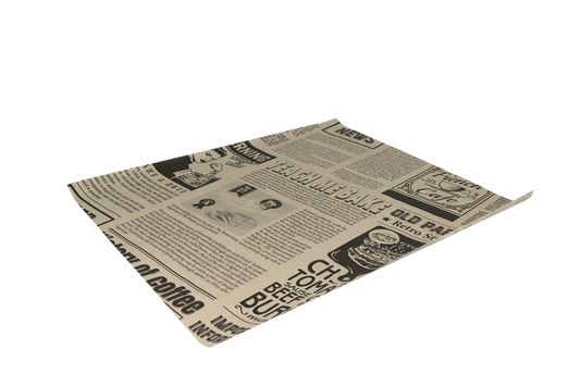 Greaseproof paper 33x38cm hamburger sheets FSC®Mix newspaper brown