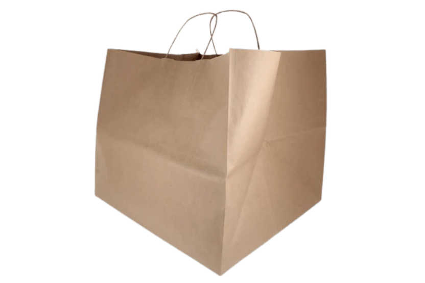  Paper pizza carrier bags Brown 36.5+33x32cm BIO