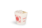 takeaware.nl Wok to go bekers Wok to Go beker 16oz 400 ml karton wit met rood