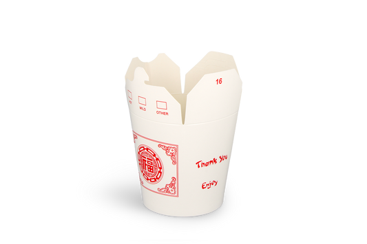 Carton Emergencylebox blanc avec imprimé rouge-16 oz