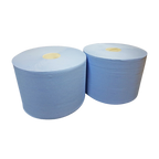 takeaware.nl Handdoek- en poetspapier Industrie Poetsrol 2 laags 26cm 190m Blauw