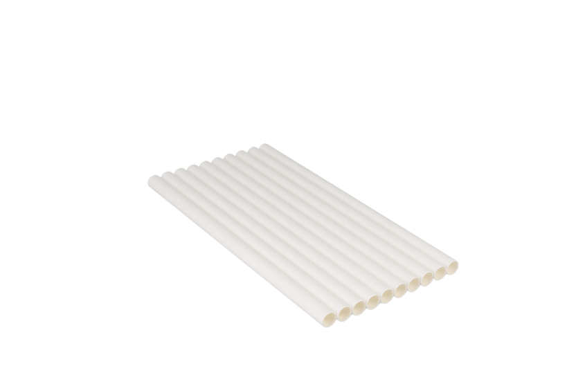 TakeAware.nl Papieren rietjes wit 210x10mm