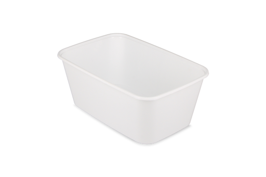 Reusable meal container 1000ml white