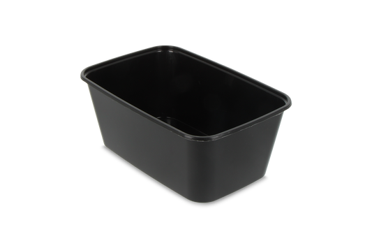 Reusable meal container 1000ml black