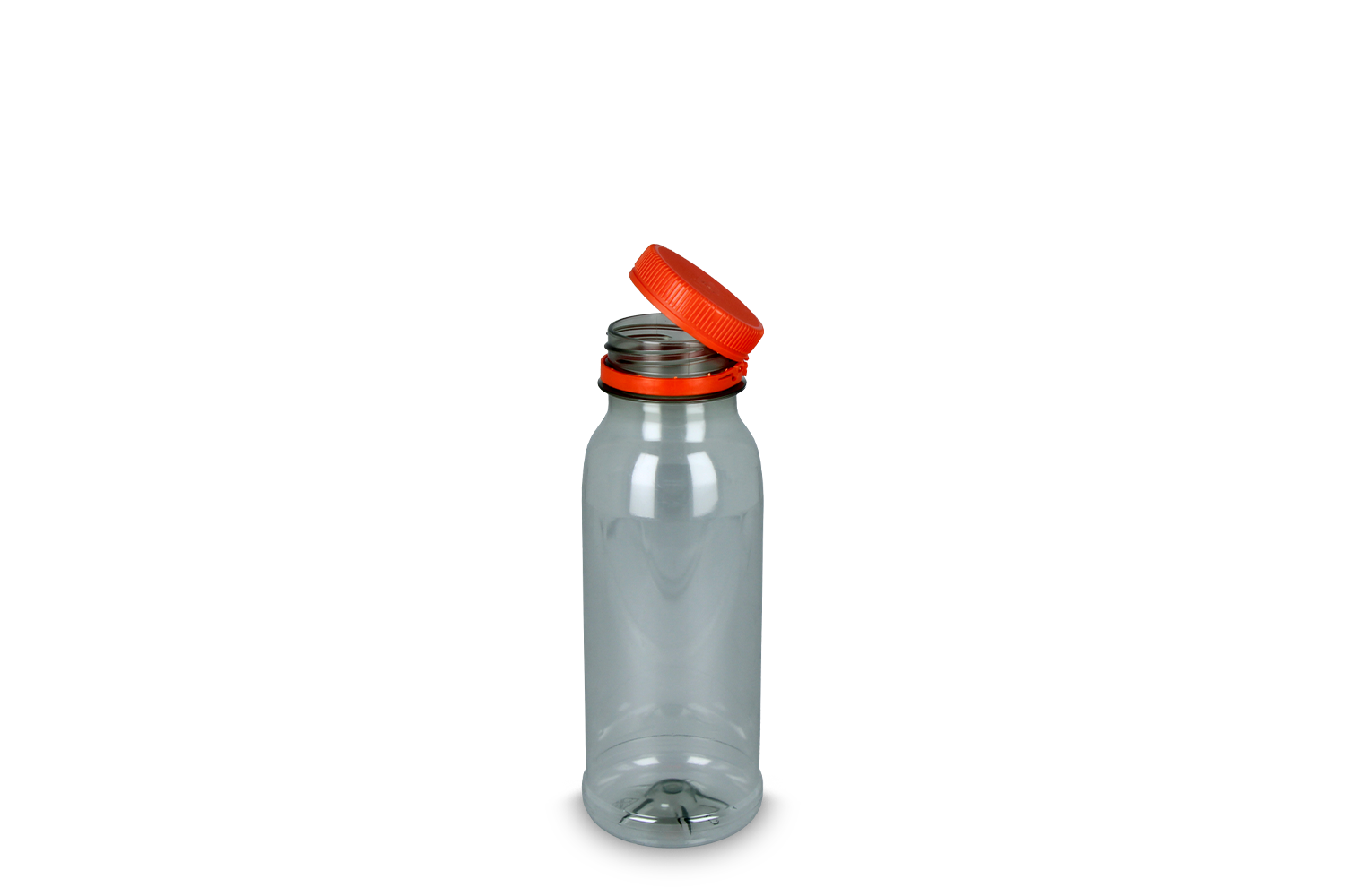 RPET bottle 250cc with orange cap