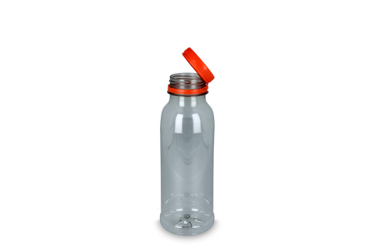 Bouteille RPET 330cc avec bouchon orange (Shopify)