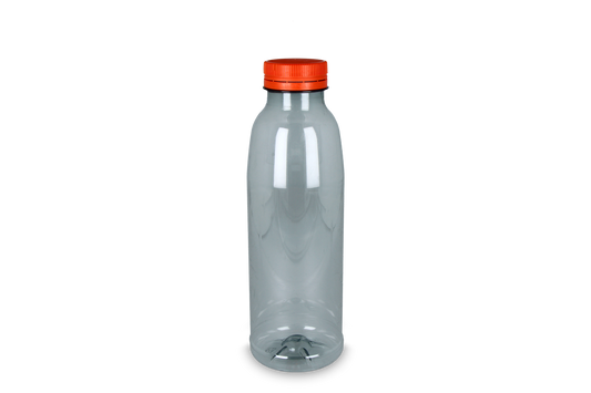 RPET bottle 1000cc with orange cap