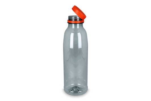 RPET bottle 1000cc with orange cap