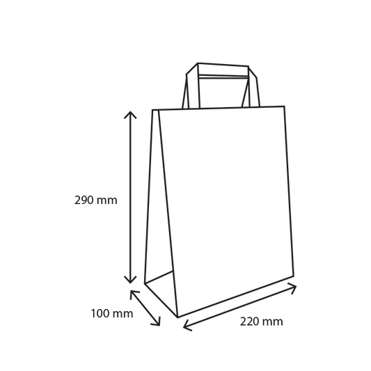 TakeAware.nl Papieren tasjes Klein bubbles 80 gr. 22+10x29cm