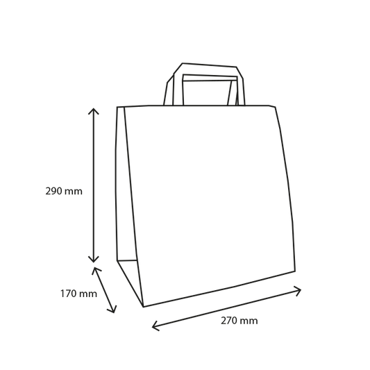 TakeAware.nl Papieren tassen Middel bubbles 80 gr. 27+17x29cm