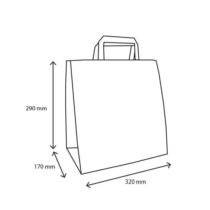 TakeAware.nl Papieren tassen Groot bubbles 90 gr. 32+17x29cm