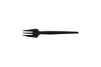 TakeAware.nl Herbruikbare snackvork met snijrand 130mm CPLA zwart BIO