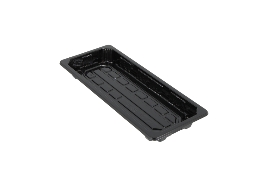 TakeAware.nl Sushi tray SY-02 + deksel 222x90x20mm Zwart
