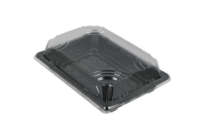 TakeAware.nl Sushi tray SY-03 + deksel 165x115x20mm Zwart