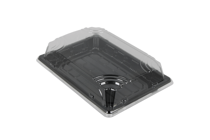 TakeAware.nl Sushi tray SY-05 + deksel 185x130x20mm Zwart
