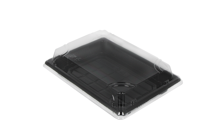 TakeAware.nl Sushi tray HP-05 + deksel 185x130x20mm Zwart