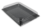 TakeAware.nl Sushi tray SY-11 + deksel 256x185x20mm Zwart