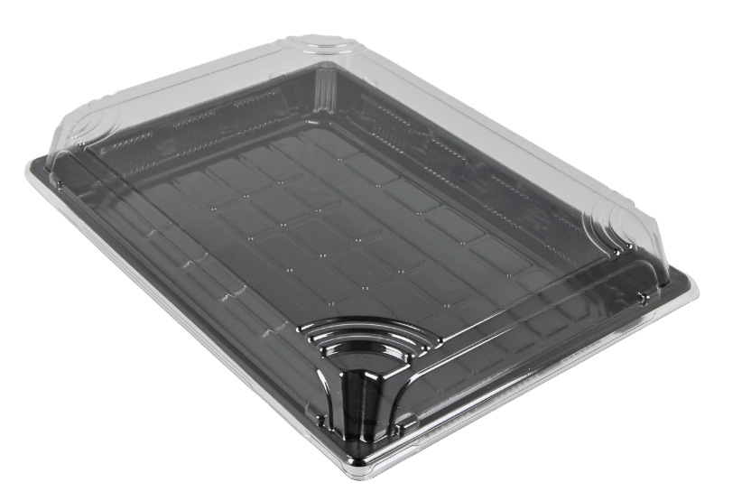 TakeAware.nl Sushi tray SY-11 + deksel 256x185x20mm Zwart