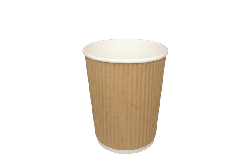 Kartonnen koffiebeker 177cc Ripple Kraft